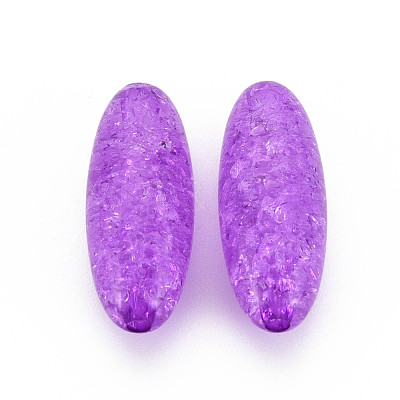 Transparent Crackle Acrylic Beads CACR-S010-01-1