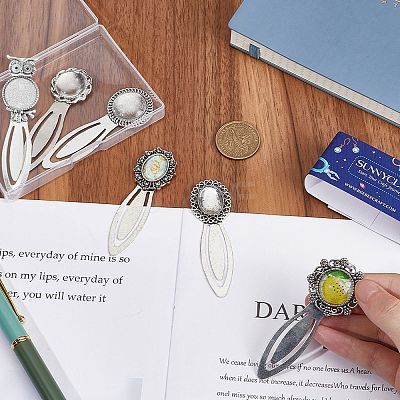 DIY Blank Dome Bookmark Making Kit DIY-SC0022-94-1