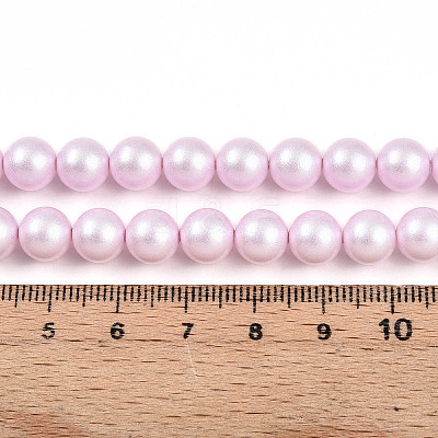 Baking Paint Pearlized Glass Pearl Bead Strands HY-N002-8mm-C03-1