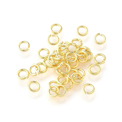 Brass Open Jump Rings KK-V007-004G-09-1