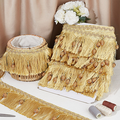 6M Polyester Tassel Lace Trim OCOR-OC0001-51C-1