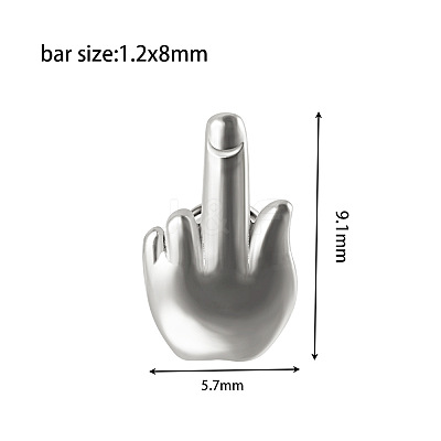 304 Stainless Steel Threadless Labret Stud WG1F35F-03-1