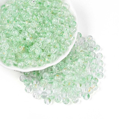 Baking Paint Transparent Glass Beads DGLA-T004-08G-1
