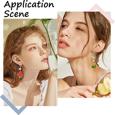 Fruit Theme DIY Resin Dangle Earring Making Kits DIY-SC0027-69-1