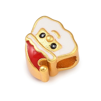 Christams Brass Enamel European Beads LS-KK-F922-03A-G-1