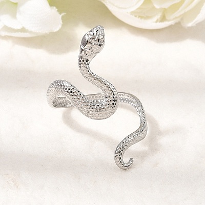 304 Stainless Steel Cuff Open Rings STAS-H259-06P-1