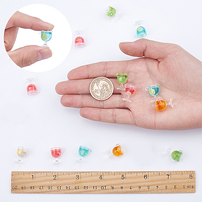 Resin Cup Pendants CRES-SC0001-23-1