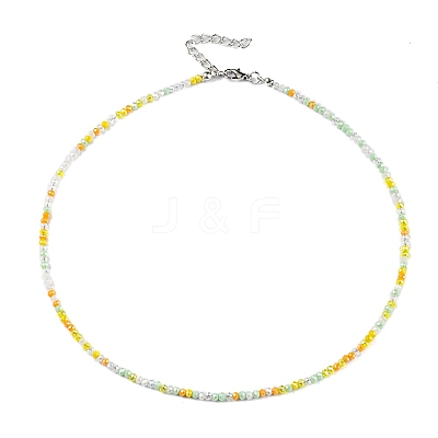 Bling Glass Beaded Necklace for Women NJEW-PH01492-06-1