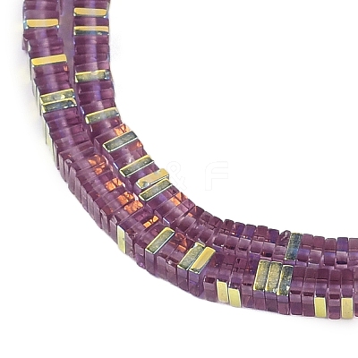 Electroplate Glass Beads Strands GLAA-B023-01A-12-1