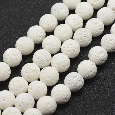 Unwaxed Natural Lava Rock Beads Strands X-G-J367-01-8mm-1