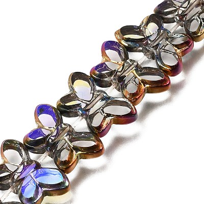 Electroplated Transparent Glass Beads Strands GL-CBA98F0-03D-1
