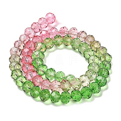 Transparent Painted Glass Beads Strands X1-DGLA-A034-T8mm-A18-1