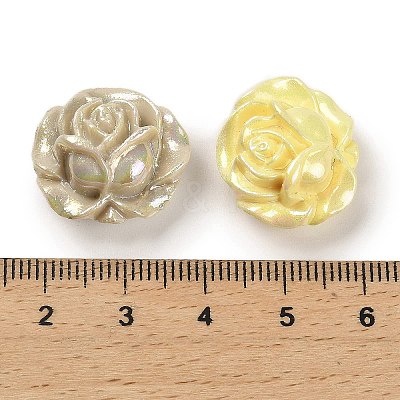 UV Plating Opaque Rainbow Iridescent Acrylic Beads MACR-R003-02A-1