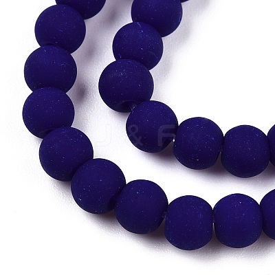 Opaque Glass Beads Strands X-GLAA-T032-P4mm-MD03-1