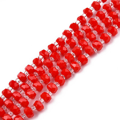 Opaque Solid Color Glass Beads Strands GLAA-N052-04-A10-1