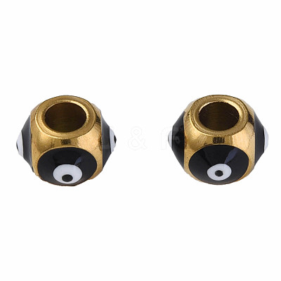 201 Stainless Steel Enamel Beads STAS-N087-59-05G-1