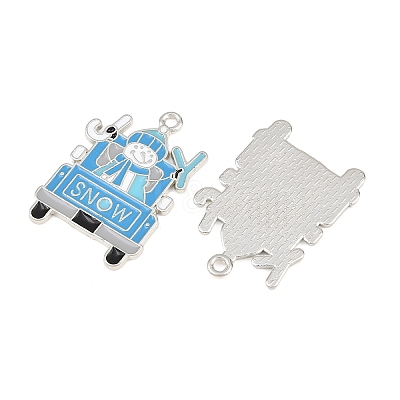 Rack Plating Alloy Enamel Pendants AL-CBA2B10-05P-03-1