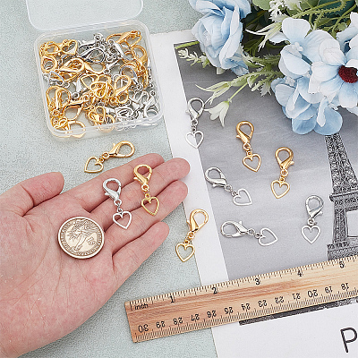 40Pcs 2 Colors Heart Alloy Shoes Charms HJEW-HY00091-1