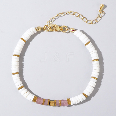 Natural Rose Quartz Beaded Bracelets VY9636-1-1