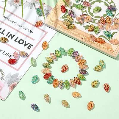 90Pcs 9 Colors Handmade Lampwork Beads LAMP-CJ0002-98-1
