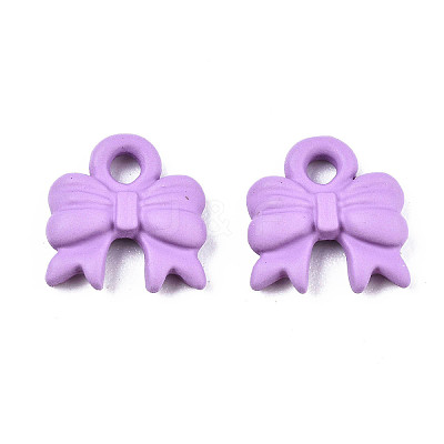 Spray Painted Alloy Charms PALLOY-T075-122B-RS-1