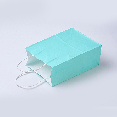 Pure Color Kraft Paper Bags AJEW-G020-A-14-1