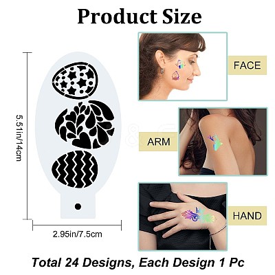 Plastic Face Paint Stencils DIY-WH0304-582D-1