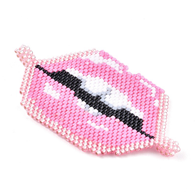 Handmade Seed Beads Links Connectors SEED-I012-58A-1