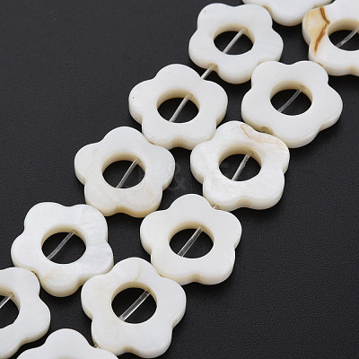 Freshwater Shell Beads Frames Strands SHEL-T009-14A-1