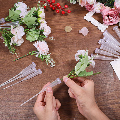 50Pcs Plastic Flower Tube AJEW-GL0002-97B-1
