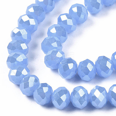 Electroplate Glass Beads Strands EGLA-A034-J10mm-A02-1