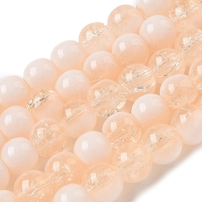 Crackle Glass Beads Strands GLAA-U001-8mm-05-1