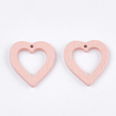 Painted Poplar Wood Pendants WOOD-T021-06H-1