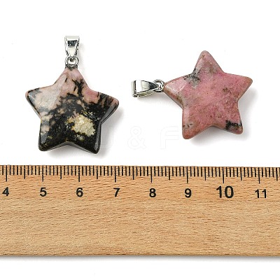 Natural Rhodonite Pendants GG-K002-10R-1