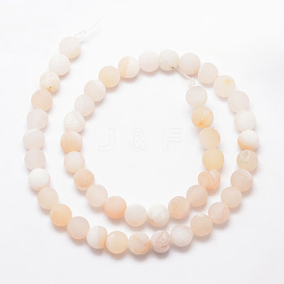 Natural Druzy Geode Agate Bead Strands G-K166-09-10mm-01-1