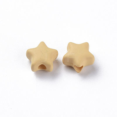 Spray Painted Acrylic Beads X-MACR-S373-45-O07-1