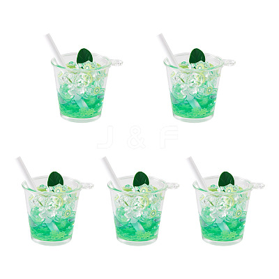 Transparent Resin Big Pendants RESI-TAC0019-04A-1
