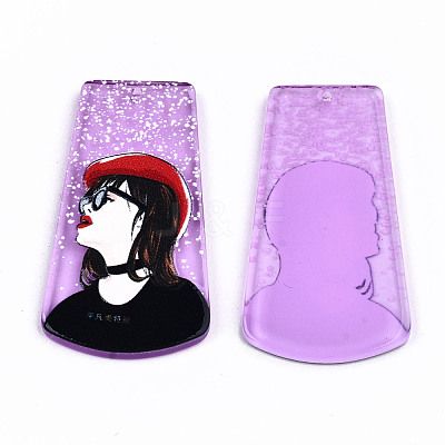 Transparent Acrylic Pendants KY-T022-08-1