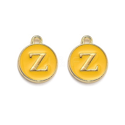 Golden Plated Alloy Enamel Charms LS-ENAM-Q437-13Z-1