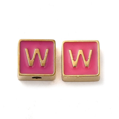 304 Stainless Steel Enamel Beads STAS-L022-293G-W-1