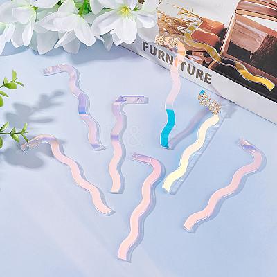 20Pcs Acrylic 2-Hole Earring Try-On Stick EDIS-FG0001-60-1