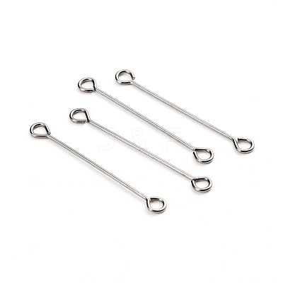 Tarnish Resistant 304 Stainless Steel Eye Pins STAS-I141-01C-P-1