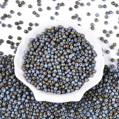 Picasso Baking Paint Glass Seed Beads SEED-N007-35F-1