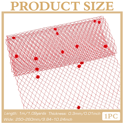 Polyester Bridal Veils DIY-WH0622-071C-1