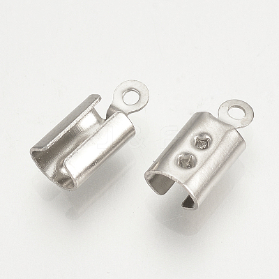 Tarnish Resistant 304 Stainless Steel Folding Crimp Ends X-STAS-T015-43-1