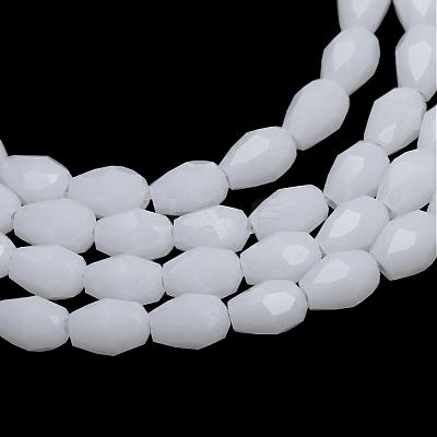 Opaque Solid Glass Bead Strands GLAA-R168-3x5-02C-1