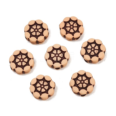 Opaque Acrylic Imitation Wood Beads AC-CBAB80E-01E-1