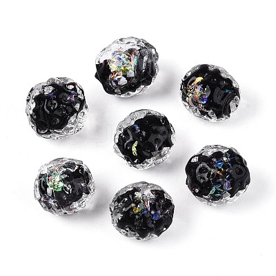 Handmade Foil Glass Beads FOIL-N029-10A-1