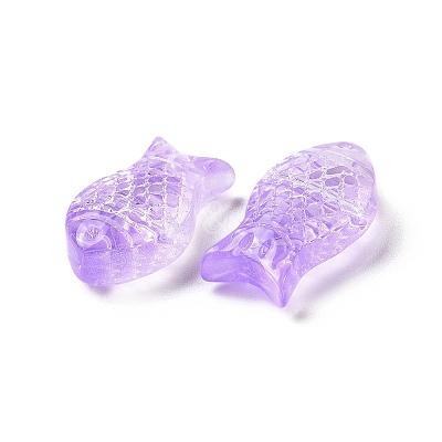 Transparent Spray Painted Glass Beads X1-GLAA-I050-10B-1