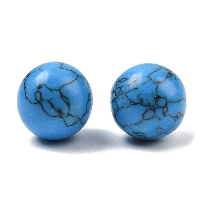 Synthetic Turquoise  Round Ball Beads G-I174-16mm-03-01-1
